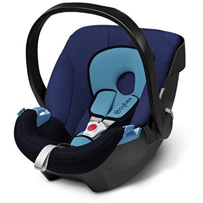 Cybex Silver Siège Auto Coque Aton, Réducteur Nouveau-Né Inclus, De la Naissance à 18 Mois Environ, 13 kg max., Blue Moon Cybex Silver Siège Auto Coque Aton, Réducteur Nouveau-Né Inclus, De la Naissance à 18 Mois Environ, 13 kg max., Blue Moon