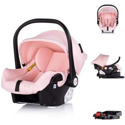 Chipolino Ensemble coque bébé Isofix Aura i-Size (40-85 cm), réglable, couleur : rose Chipolino Ensemble coque bébé Isofix Aura i-Size (40-85 cm), réglable, couleur : rose