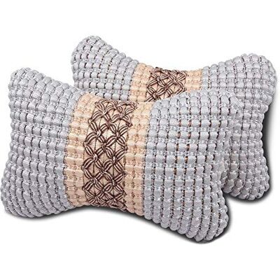 YMZ Lot de 2 coussins universels pour appuie-tête de siège de voiture Accessoires d'intérieur de voiture Bijoux (gris) YMZ Lot de 2 coussins universels pour appuie-tête de siège de voiture Accessoires d'intérieur de voiture Bijoux (gris)