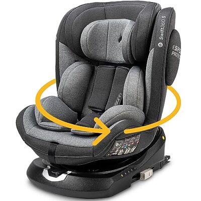 Osann Swift360 S i-Size, Siège enfant rotatif à 360 degrés, Reboarder 76-150 cm (environ 9-36 kg) Universe Grey Osann Swift360 S i-Size, Siège enfant rotatif à 360 degrés, Reboarder 76-150 cm (environ 9-36 kg) Universe Grey