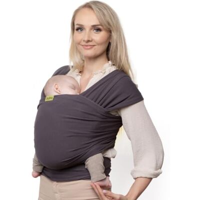Boba Écharpe de portage pour nouveau-né – Porte-bébé original jusqu'à 15,9 kg – Mains libres – Écharpe extensible Boba Écharpe de portage pour nouveau-né – Porte-bébé original jusqu'à 15,9 kg – Mains libres – Écharpe extensible