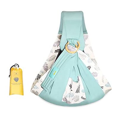 SONARIN Echarpe de Portage,Coton Doux Porte-bébé Bébé Sling Écharpe Porte Bébé Couverture d'Allaitement avec Anneaux Réglables pour Nouveau-né Bébé Tout-petit jusqu'à 15 kg(Feuille Verte) SONARIN Echarpe de Portage,Coton Doux Porte-bébé Bébé Sling Écharpe Porte Bébé Couverture d'Allaitement avec Anneaux Réglables pour Nouveau-né Bébé Tout-petit jusqu'à 15 kg(Feuille Verte)