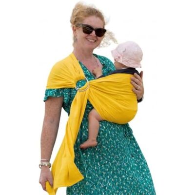 Naturiou Echarpe de portage Sans Nœud Simply Sling Ergonomique Portage Facile Dès la Naissance Curry Naturiou Echarpe de portage Sans Nœud Simply Sling Ergonomique Portage Facile Dès la Naissance Curry