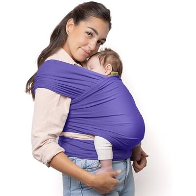 Boba Porte-bébé Wrap, Echarpe porte-bébé extensible originale, parfait pour les nouveau-nés et les enfants jusqu'à 15 kilos (Purple) Boba Porte-bébé Wrap, Echarpe porte-bébé extensible originale, parfait pour les nouveau-nés et les enfants jusqu'à 15 kilos (Purple)
