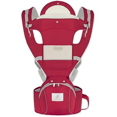 SONARIN Ergonomique Toutes Saisons Porte-bébé avec Siège à Hanche,Porte Bébé Multifonctionnel Respirant Avant et Arrière Porte-bébé Echarpe de Portage Multiposition pour 0-36 Mois(Rouge) SONARIN Ergonomique Toutes Saisons Porte-bébé avec Siège à Hanche,Porte Bébé Multifonctionnel Respirant Avant et Arrière Porte-bébé Echarpe de Portage Multiposition pour 0-36 Mois(Rouge)