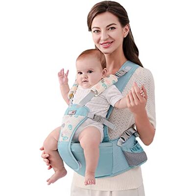SONARIN Simple Porte-bébé Siège de Hanche, Multifonctionnel Respirant Avant Echarpe de Portage Ventral Ergonomique pour Nouveau-né 0-36 Mois (Vert) SONARIN Simple Porte-bébé Siège de Hanche, Multifonctionnel Respirant Avant Echarpe de Portage Ventral Ergonomique pour Nouveau-né 0-36 Mois (Vert)