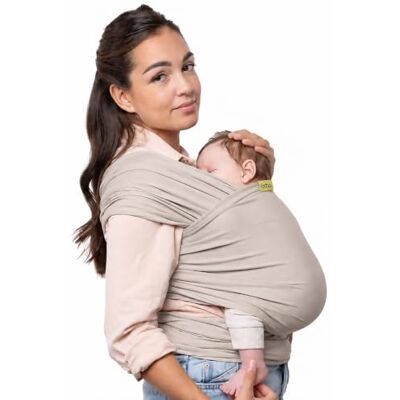 Boba Écharpe porte-bébé en coton extensible pour nouveau-né Beige Porte-bébé respirant mains libres ; ergonomique, maintien sûr pour nouveau-né à tout-petit 3-16 kg. Boba Écharpe porte-bébé en coton extensible pour nouveau-né Beige Porte-bébé respirant mains libres ; ergonomique, maintien sûr pour nouveau-né à tout-petit 3-16 kg.