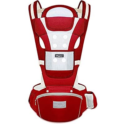 SONARIN Porte-bébé Respirant avec Siège à Hanche pour Nouveau-né et Enfant de 0 à 36 Mois,Pur Coton Maille 3D Porte Bébé Ergonomique,Taille Réglable Multifonctionnel,Jusqu'à 30 KG(Rouge) SONARIN Porte-bébé Respirant avec Siège à Hanche pour Nouveau-né et Enfant de 0 à 36 Mois,Pur Coton Maille 3D Porte Bébé Ergonomique,Taille Réglable Multifonctionnel,Jusqu'à 30 KG(Rouge)