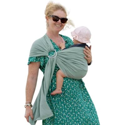 Naturiou Naturioù Simply Sling Écharpe de Portage Sans Noeud 100% Coton Tissu Fin Vert Amande Naturiou Naturioù Simply Sling Écharpe de Portage Sans Noeud 100% Coton Tissu Fin Vert Amande