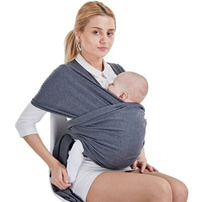 SONARIN Premium Echarpes de portage,Porte-bébé,Enveloppement de bébé, Convient pour les nouveau-nés, les nourrissons et les tout-petits, coton et spandex confort,Taille unique,Idéal Cadeau(Gris Foncé) SONARIN Premium Echarpes de portage,Porte-bébé,Enveloppement de bébé, Convient pour les nouveau-nés, les nourrissons et les tout-petits, coton et spandex confort,Taille unique,Idéal Cadeau(Gris Foncé)
