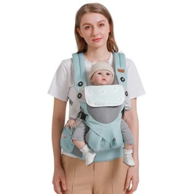 SONARIN 3 en 1 Porte-bébé Respirant,Multifonction Léger Porte Bébé Avant et Arrière Porte-bébé Écharpe de Portage Ergonomique,Multi-Positions pour Nouveau-né Bébé Enfant 3-48 Mois(Bleu) SONARIN 3 en 1 Porte-bébé Respirant,Multifonction Léger Porte Bébé Avant et Arrière Porte-bébé Écharpe de Portage Ergonomique,Multi-Positions pour Nouveau-né Bébé Enfant 3-48 Mois(Bleu)