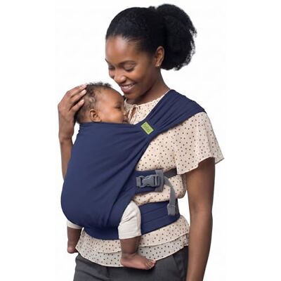 Boba Bliss Écharpe de portage 2 en 1 pour nouveau-né de la naissance jusqu'à 16 kg – Sans nouage ni nœuds, doux et élastique (bleu marine) Boba Bliss Écharpe de portage 2 en 1 pour nouveau-né de la naissance jusqu'à 16 kg – Sans nouage ni nœuds, doux et élastique (bleu marine)