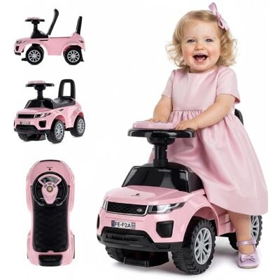 Sun Bobbycar, voiture pour enfants à partir de 12 mois, voiture pour bébés, trotteur avec klaxon et bruits de moteur (Rose clair) Sun Bobbycar, voiture pour enfants à partir de 12 mois, voiture pour bébés, trotteur avec klaxon et bruits de moteur (Rose clair)