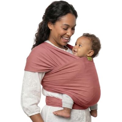 Boba Porte-bébé Porte-bébé original pour nouveau-nés (3,2 à 15,9 kg), doux, sécurisé, mains libres et ergonomique, idéal pour un collage confortable, nouveaux parents (rose poudré) Boba Porte-bébé Porte-bébé original pour nouveau-nés (3,2 à 15,9 kg), doux, sécurisé, mains libres et ergonomique, idéal pour un collage confortable, nouveaux parents (rose poudré)