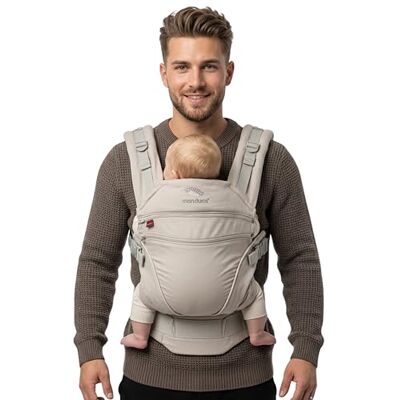 Manduca XT Porte-bébé Monochrome Cloud < Sac à dos ergonomique porte-bébé, siège réglable, 3 positions, coton biologique, s'adapte aux nouveau-nés et aux jeunes enfants, gris-beige Manduca XT Porte-bébé Monochrome Cloud < Sac à dos ergonomique porte-bébé, siège réglable, 3 positions, coton biologique, s'adapte aux nouveau-nés et aux jeunes enfants, gris-beige