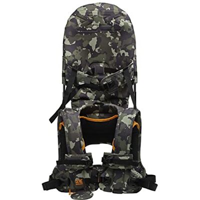 MINIMEIS G4 Porte-bébé avec soutien dorsal Système de transport pliable pour enfant Jusqu'à 18 kg (camouflage) MINIMEIS G4 Porte-bébé avec soutien dorsal Système de transport pliable pour enfant Jusqu'à 18 kg (camouflage)
