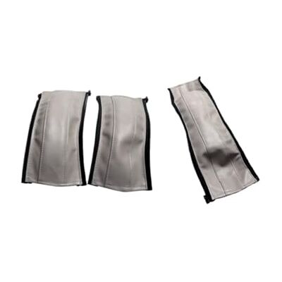 UALXPAO Lot de 3 housses de protection pour guidon de poussette en cuir pour poussette, landau, accoudoir (Mombaby, 3 pièces, gris) UALXPAO Lot de 3 housses de protection pour guidon de poussette en cuir pour poussette, landau, accoudoir (Mombaby, 3 pièces, gris)