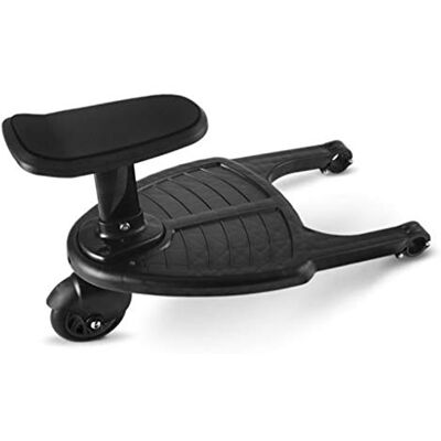 Walensee Yanhonin Marche Pied pour Poussette Universelle, Mini Buggy Board Roue à 360 ° Planche Poussette Pédale Pliable, Siège Amovible et Assemblable (Noir) Walensee Yanhonin Marche Pied pour Poussette Universelle, Mini Buggy Board Roue à 360 ° Planche Poussette Pédale Pliable, Siège Amovible et Assemblable (Noir)