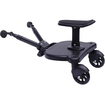 udneondhe Buggy Board avec siège, marchepied 2 en 1 pour poussette universelle, charge maximale : 25 kg, pour enfants de 3 à 7 ans, hauteur réglable avec roues en polyuréthane à 360 °, idéal pour les promenades udneondhe Buggy Board avec siège, marchepied 2 en 1 pour poussette universelle, charge maximale : 25 kg, pour enfants de 3 à 7 ans, hauteur réglable avec roues en polyuréthane à 360 °, idéal pour les promenades