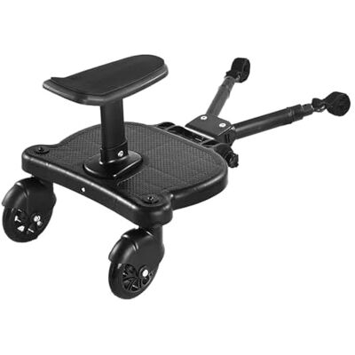 Lyricalist Fixation de planche de poussette – Buggyboard, patin de poussette avec siège Planche de fixation pour poussette pour tout-petits, dispositif d'entraînement des roues de poussette avec Lyricalist Fixation de planche de poussette – Buggyboard, patin de poussette avec siège Planche de fixation pour poussette pour tout-petits, dispositif d'entraînement des roues de poussette avec