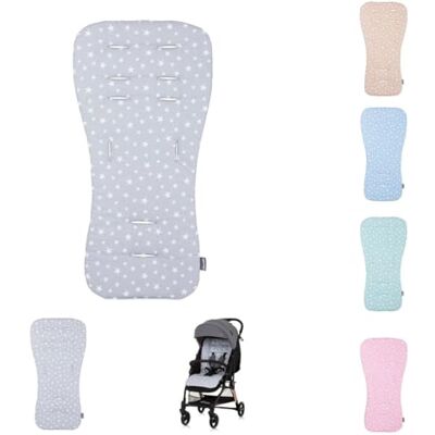 Chipolino Protège-siège universel pour poussette en coton respirant, coloris:gris Chipolino Protège-siège universel pour poussette en coton respirant, coloris:gris