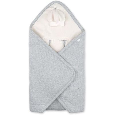 BEMINI Nid d'ange bébé poussette et siège auto hiver Teddy matelassé chaud,Mix grey BEMINI Nid d'ange bébé poussette et siège auto hiver Teddy matelassé chaud,Mix grey