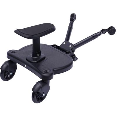 Rogowsen Planche de poussette avec siège, marchepied Kiddy Board Accessoires de poussette Design à deux roues à 360° Compatible avec presque tous les buggy et poussettes Charge maximale : 25 kg (roues Rogowsen Planche de poussette avec siège, marchepied Kiddy Board Accessoires de poussette Design à deux roues à 360° Compatible avec presque tous les buggy et poussettes Charge maximale : 25 kg (roues