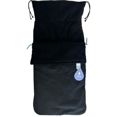 Roma Buggysnuggle x Chancelière universelle imperméable pour poussette de bébé Doublure de siège 2 en 1 et chancelière pour garder bébé au chaud et au sec, noir Roma Buggysnuggle x Chancelière universelle imperméable pour poussette de bébé Doublure de siège 2 en 1 et chancelière pour garder bébé au chaud et au sec, noir