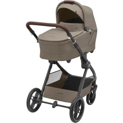 Maxi-Cosi Oxford Plus Poussette bébé 2-en-1 avec nacelle, de la naissance à 4 ans (0–22 kg), pliage compact, suspension souple, grand panier de rangement 10kg, Twillic Truffle Maxi-Cosi Oxford Plus Poussette bébé 2-en-1 avec nacelle, de la naissance à 4 ans (0–22 kg), pliage compact, suspension souple, grand panier de rangement 10kg, Twillic Truffle