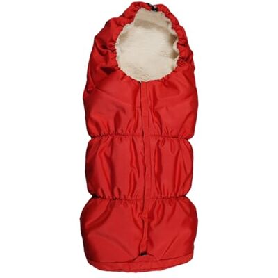 Eichhorn Mumien Chancelière en fourrure pour poussette avec fentes de ceinture pré-cousues (rouge) Eichhorn Mumien Chancelière en fourrure pour poussette avec fentes de ceinture pré-cousues (rouge)