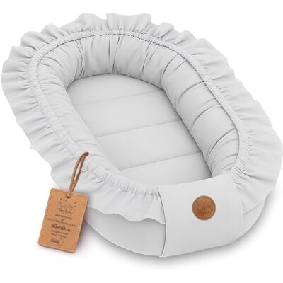 Totsy Baby Nid pour Bébé Nouveau-né – Cocon moelleux doux et portable – douillet chaleureux pour Lit Bebe Berceau Landau Poussette Chambre Voyage Fille Garçon 90x50 cm Grisâtre Totsy Baby Nid pour Bébé Nouveau-né – Cocon moelleux doux et portable – douillet chaleureux pour Lit Bebe Berceau Landau Poussette Chambre Voyage Fille Garçon 90x50 cm Grisâtre