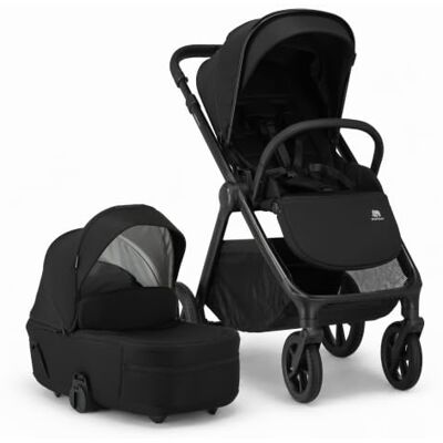 Deryan Otis Poussette 2-en-1 avec Nacelle Dès la Naissance jusqu’à 48 Mois Jusqu’à 22 kg Siège Réglable Pliable Roues Avant 360° Avec Habillage Pluie Noir Deryan Otis Poussette 2-en-1 avec Nacelle Dès la Naissance jusqu’à 48 Mois Jusqu’à 22 kg Siège Réglable Pliable Roues Avant 360° Avec Habillage Pluie Noir