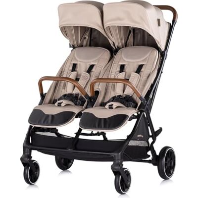 Chipolino Twinity Couvre-pieds pour poussette jumeaux Sac à langer Porte-gobelet Couleur : beige Chipolino Twinity Couvre-pieds pour poussette jumeaux Sac à langer Porte-gobelet Couleur : beige
