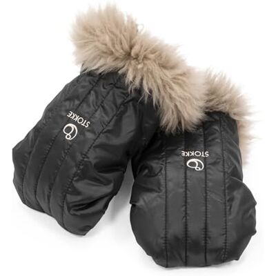 Stokke Mitaines de poussette , Onyx Noir Doublure en polaire et manchettes en peau de mouton S’adaptent à toutes les poussettes Stokke Mitaines de poussette , Onyx Noir Doublure en polaire et manchettes en peau de mouton S’adaptent à toutes les poussettes