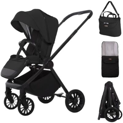Babylux Poussette de Voyage SCALE avec Fonction Allongée, Couleur: Onyx Poussette, Petite Et Légère, Poignée Télescopique, Pliage Compact, Sac À Langer, Sac De Voyage Et Autres Accessoires Babylux Poussette de Voyage SCALE avec Fonction Allongée, Couleur: Onyx Poussette, Petite Et Légère, Poignée Télescopique, Pliage Compact, Sac À Langer, Sac De Voyage Et Autres Accessoires