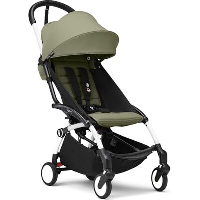 Stokke YOYO White Frame with YOYO 6+ Color Pack (Olive) Stokke YOYO White Frame with YOYO 6+ Color Pack (Olive)
