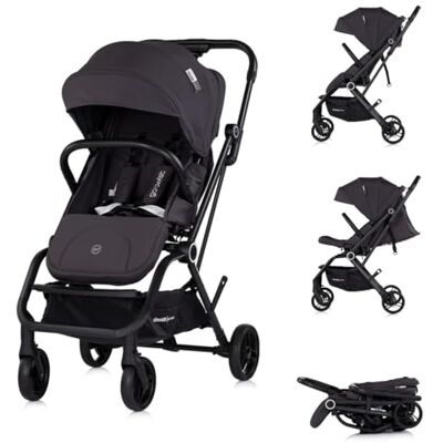 Chipolino Poussette Go Twist Siège pivotant Pneus PU Pliable Suspension Panier Noir Chipolino Poussette Go Twist Siège pivotant Pneus PU Pliable Suspension Panier Noir