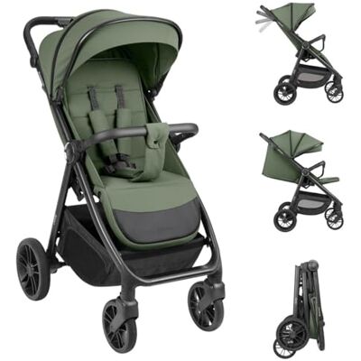 Kikka Boo Poussette, buggy Jody avec roues en polyuréthane, suspension, frein arrière, harnais à 5 points, vert Kikka Boo Poussette, buggy Jody avec roues en polyuréthane, suspension, frein arrière, harnais à 5 points, vert