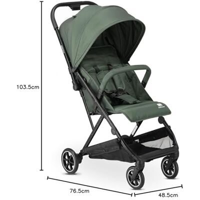 Deryan Poussette Easy Travel Naissance jusqu'à 22 kg avec fonction inclinable, légère et compacte (6,5 kg) Petite taille pliable à une main, protection solaire UPF 50+, grand panier de rangement Deryan Poussette Easy Travel Naissance jusqu'à 22 kg avec fonction inclinable, légère et compacte (6,5 kg) Petite taille pliable à une main, protection solaire UPF 50+, grand panier de rangement