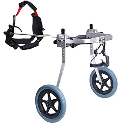 NEDOES Fauteuil roulant pour animaux de compagnie à 2 roues, pour pattes avant et arrière, petits chiens handicapés, poussettes pour pattes arrières handicapées, petit animal de compagnie (XXS) NEDOES Fauteuil roulant pour animaux de compagnie à 2 roues, pour pattes avant et arrière, petits chiens handicapés, poussettes pour pattes arrières handicapées, petit animal de compagnie (XXS)