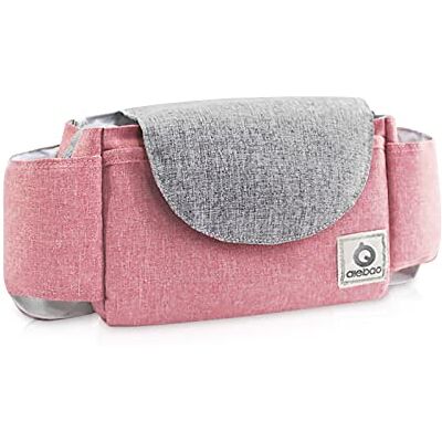 SONARIN Sac de Rangement pour Poussette,Organisateur de poussette avec porte-gobelet,Sangle Velcro, sangle épaissie utilisée comme sac à main,Universal Fit tous Poussette(Rose) SONARIN Sac de Rangement pour Poussette,Organisateur de poussette avec porte-gobelet,Sangle Velcro, sangle épaissie utilisée comme sac à main,Universal Fit tous Poussette(Rose)