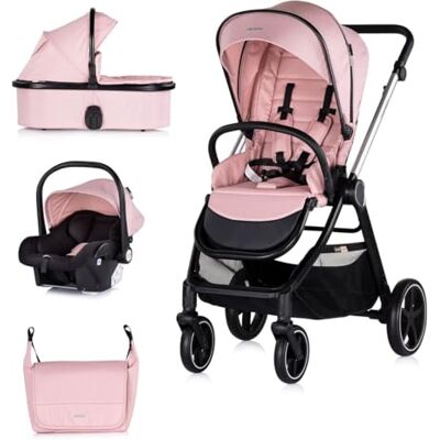 Chipolino Poussette combinée 3 en 1 Marbella Couvre-pieds Insert i-Size Porte-bébé Rose Chipolino Poussette combinée 3 en 1 Marbella Couvre-pieds Insert i-Size Porte-bébé Rose