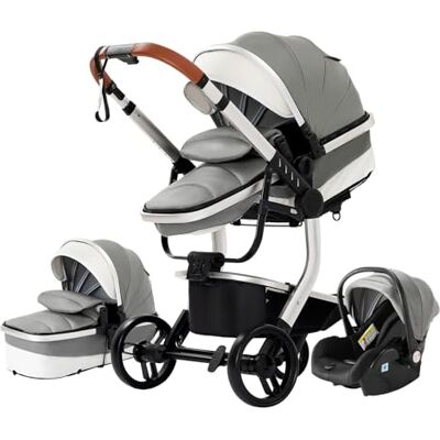 Magic ZC Poussette combinée 3 en 1 3 en 1 Tricycle Aide à la marche Paysage élevé Poussette pliable Poussette pour bébé de 0 à 36 mois (gris 518) Magic ZC Poussette combinée 3 en 1 3 en 1 Tricycle Aide à la marche Paysage élevé Poussette pliable Poussette pour bébé de 0 à 36 mois (gris 518)