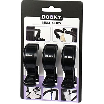 Dooky Multi Clips Black 3 pcs Dooky Multi Clips Black 3 pcs