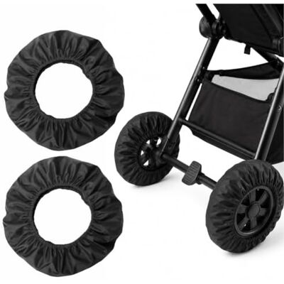 MESINURS Lot de 2 housses de roue de poussette pour bébé, imperméables, antibruit, anti-rayures Oxford, accessoires universels pour poussette, 2 pièces (arrière 20,1 à 24,9 cm) MESINURS Lot de 2 housses de roue de poussette pour bébé, imperméables, antibruit, anti-rayures Oxford, accessoires universels pour poussette, 2 pièces (arrière 20,1 à 24,9 cm)