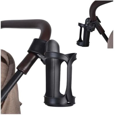 Moni Porte gobelet porte bibereon pour poussette universel, pour les biberons, coloris:noires Moni Porte gobelet porte bibereon pour poussette universel, pour les biberons, coloris:noires