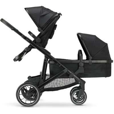 Deryan EVY V2 Poussette 2-en-1 pour nouveau-nés à 50 kg Poussette de voyage Noir Deryan EVY V2 Poussette 2-en-1 pour nouveau-nés à 50 kg Poussette de voyage Noir