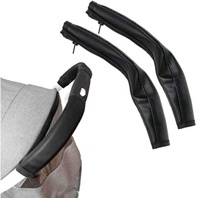 SBYMX 2 Pcs Protection Guidon Poussette, Couverture Protection pour Poussette/Landau, Poussette Accoudoir Poignée Amovible Zipper en Simili Cuir SBYMX 2 Pcs Protection Guidon Poussette, Couverture Protection pour Poussette/Landau, Poussette Accoudoir Poignée Amovible Zipper en Simili Cuir