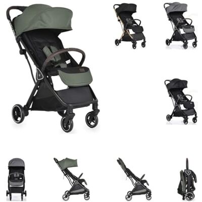 Cangaroo Poussette Easy Fold en aluminium Pare-soleil réglable Pliable Panier Couleur : vert Cangaroo Poussette Easy Fold en aluminium Pare-soleil réglable Pliable Panier Couleur : vert