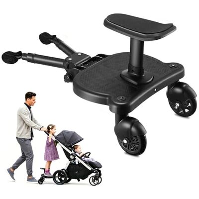 Naniruok Planche universelle pour poussette avec siège amovible, 2 en 1, convient à la plupart des marques de poussettes, peut supporter des enfants jusqu'à 25 kg Naniruok Planche universelle pour poussette avec siège amovible, 2 en 1, convient à la plupart des marques de poussettes, peut supporter des enfants jusqu'à 25 kg